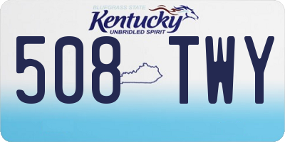 KY license plate 508TWY