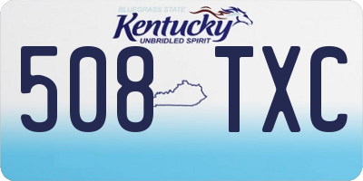 KY license plate 508TXC