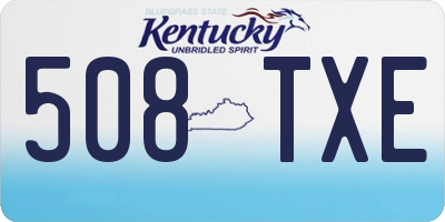 KY license plate 508TXE