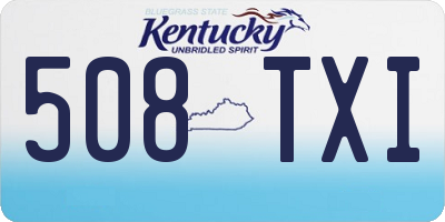 KY license plate 508TXI