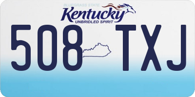 KY license plate 508TXJ