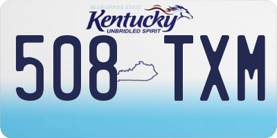 KY license plate 508TXM