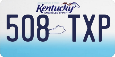 KY license plate 508TXP