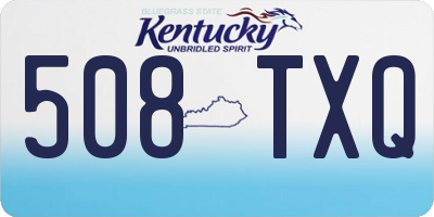 KY license plate 508TXQ