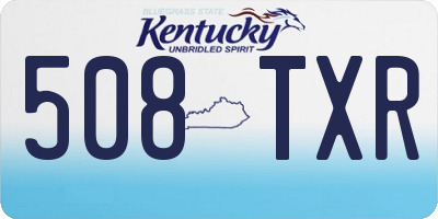 KY license plate 508TXR