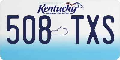 KY license plate 508TXS