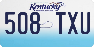 KY license plate 508TXU