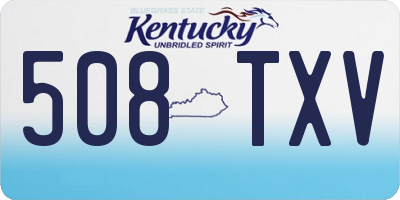 KY license plate 508TXV