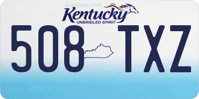 KY license plate 508TXZ