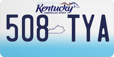 KY license plate 508TYA