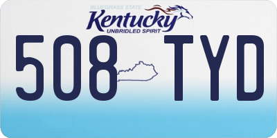 KY license plate 508TYD