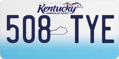 KY license plate 508TYE
