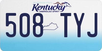 KY license plate 508TYJ