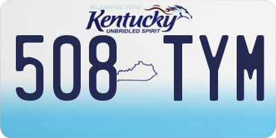 KY license plate 508TYM