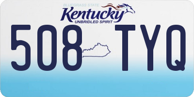 KY license plate 508TYQ