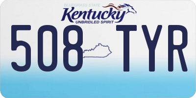 KY license plate 508TYR