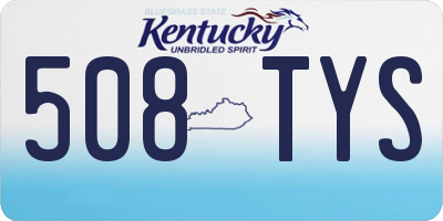 KY license plate 508TYS