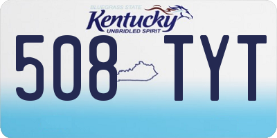 KY license plate 508TYT