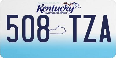 KY license plate 508TZA