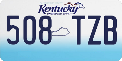 KY license plate 508TZB