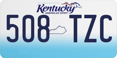 KY license plate 508TZC
