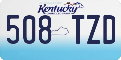 KY license plate 508TZD
