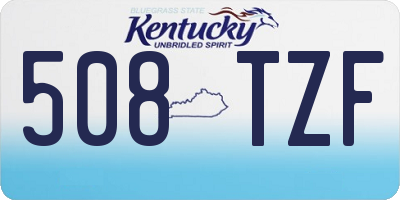 KY license plate 508TZF