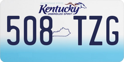 KY license plate 508TZG