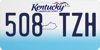 KY license plate 508TZH