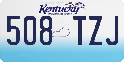 KY license plate 508TZJ