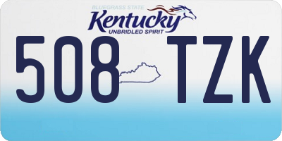 KY license plate 508TZK