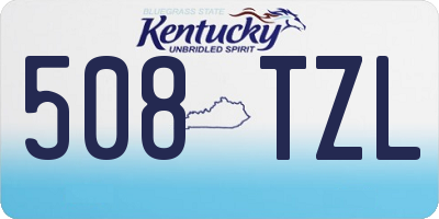 KY license plate 508TZL