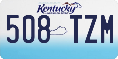 KY license plate 508TZM