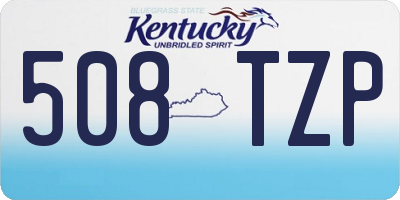 KY license plate 508TZP