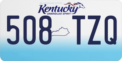 KY license plate 508TZQ