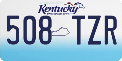 KY license plate 508TZR
