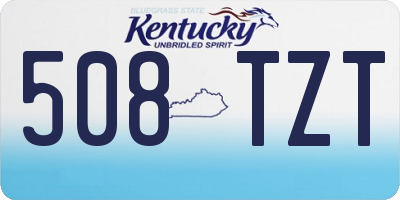 KY license plate 508TZT