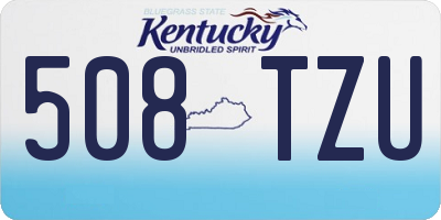 KY license plate 508TZU