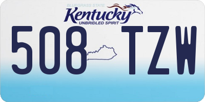 KY license plate 508TZW