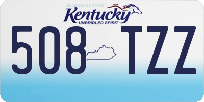KY license plate 508TZZ