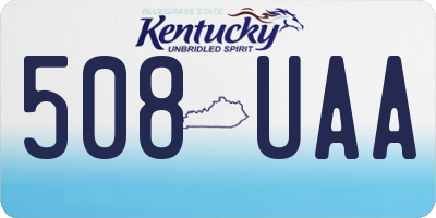 KY license plate 508UAA