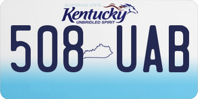 KY license plate 508UAB