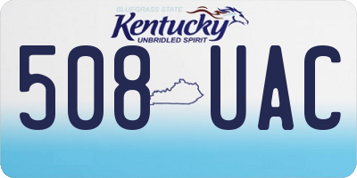 KY license plate 508UAC