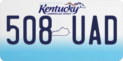 KY license plate 508UAD