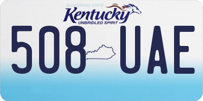 KY license plate 508UAE