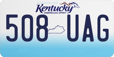 KY license plate 508UAG