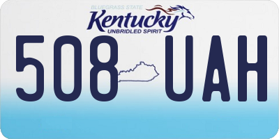 KY license plate 508UAH