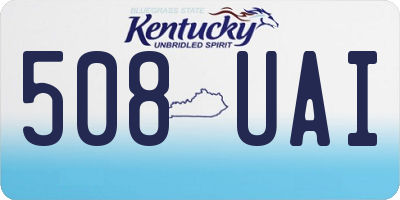 KY license plate 508UAI