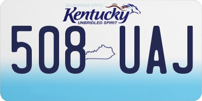 KY license plate 508UAJ