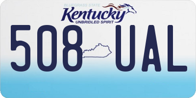KY license plate 508UAL